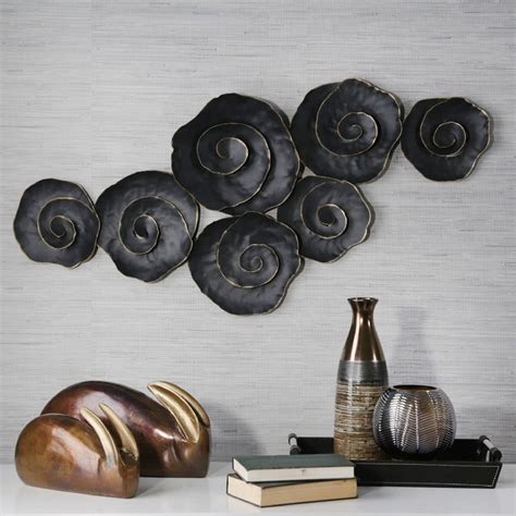 Metal 44 Rose Wall Decor Black Sagebrook Home 14751 In 2021 Rose Wall Wall Decor Large