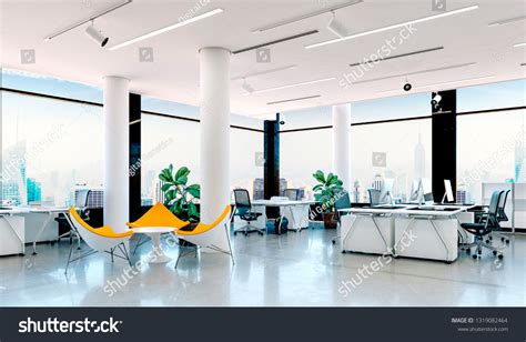 Ilustrasi Stok 3d Modern Office Interior Render 1319082464 Shutterstock