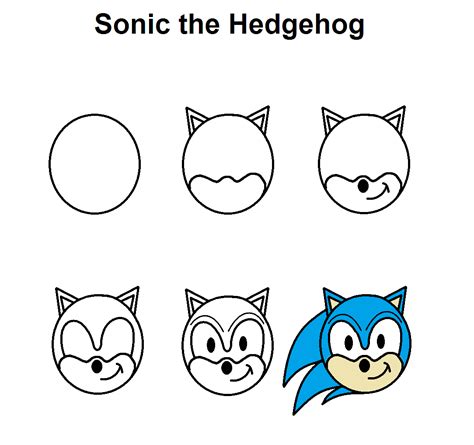 Step By Step Tutorial To Draw Sonic The Hedgehog Sonic The Hedgehog In