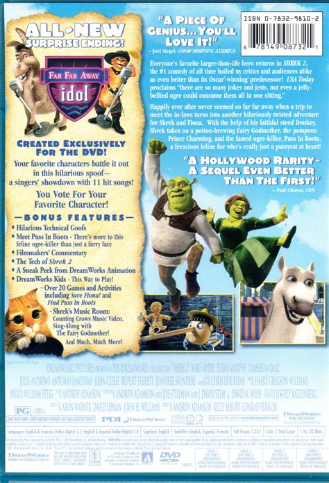 Shrek 2″ Dvd A Dreamworks Animated Film Private Collection 2