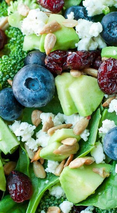 Blueberry Broccoli Spinach Salad With Poppyseed Ranch Recipe