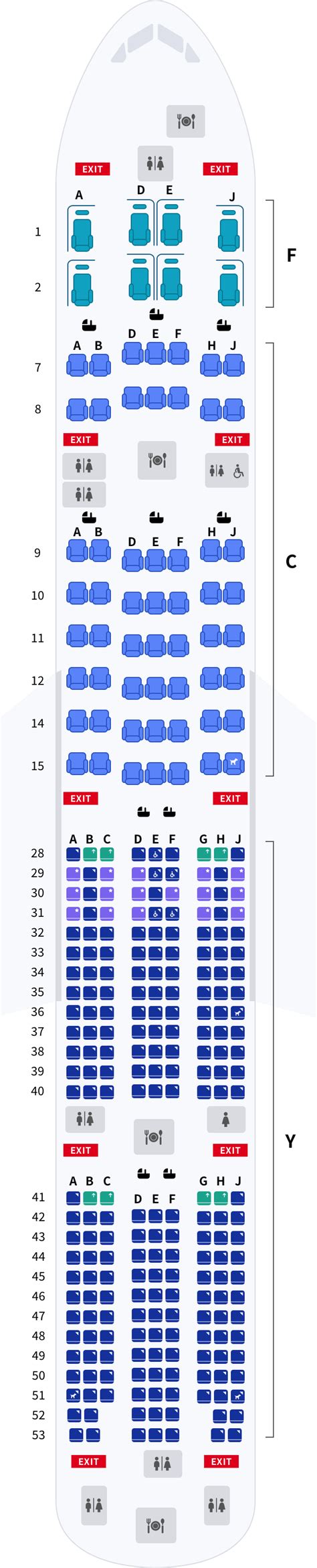 Boeing 777 300er Seat Map Korean Air