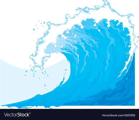 Ocean waves Royalty Free Vector Image - VectorStock