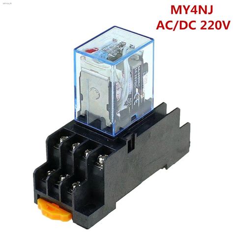 Time Relay 220v 240v Ac Coil 4pdt Power Relay My4nj Hh54p L 14 Pin W