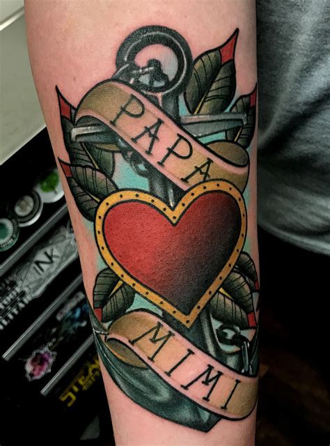 Dannyelliottheart And Anchor Tattoo Heart Anchor Traditional Tattoo