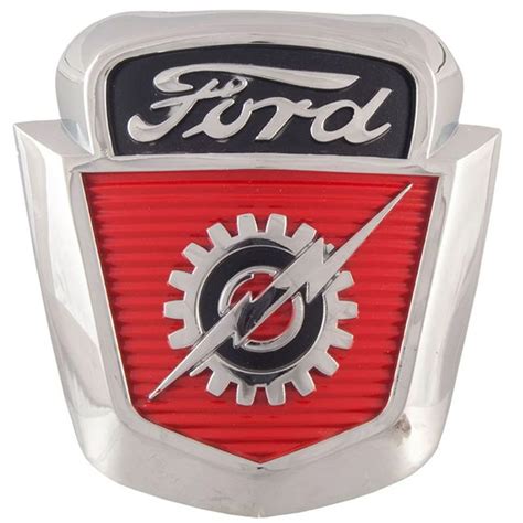 F 100 Hood Emblem Ford Gear And Lightning Bolt 1953 1956 Theme Forest