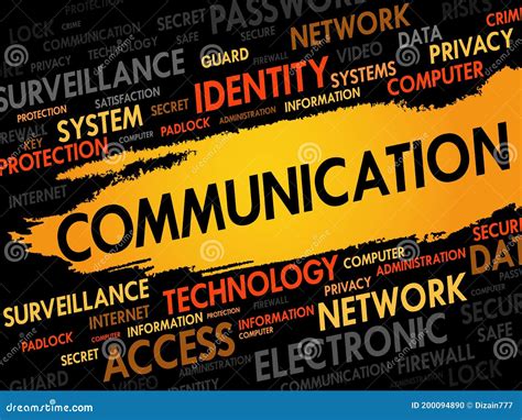 Communication Word Cloud Collage Stock Illustration Illustration Of