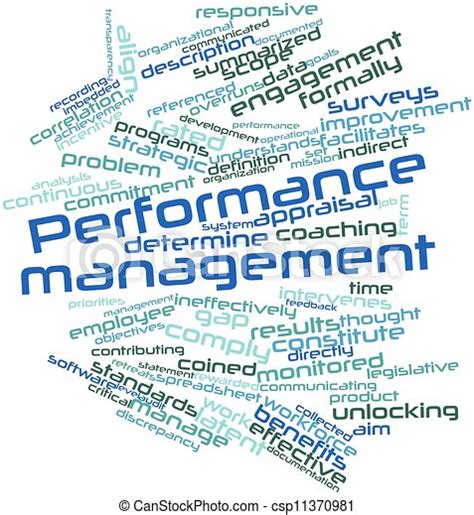 Stock Illustration Of Performance Management Abstract Word Cloud For