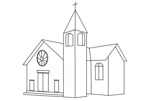 Bonita Iglesia Para Colorear Imprimir E Dibujar Coloringonlycom