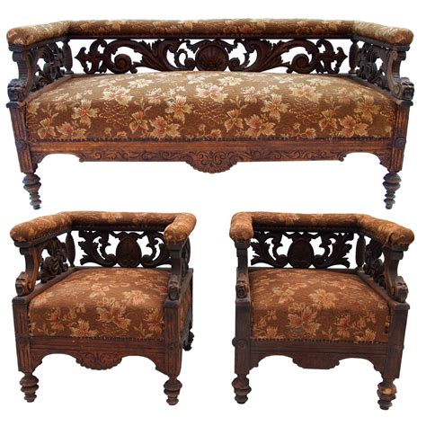 Pair Of Antique 1800s Victorian Mahogany Gothic Cathedral Chairs At 1stdibs