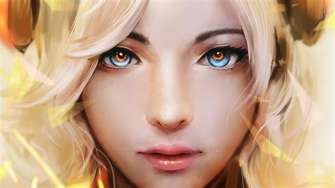 1920x1080 Px Digital Art Face Mercy Overwatch Overwatch Video Games High Quality Wallpapers