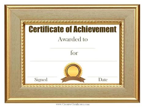 Certificate Of Achievement Stencil Templates At Allbusinesstemplates