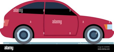 Red Car Icon Cute Cartoon Auto Side View Stock Vector Image And Art Alamy