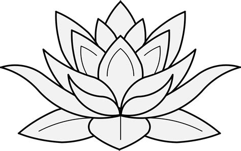 Line Drawing Lotus Flower Free Download On Clipartmag