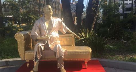 Gold Statue Of Harvey Weinstein With His Casting Couch Appears Near