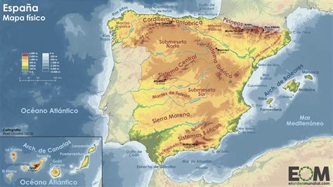 Mapa Físico De España Guao