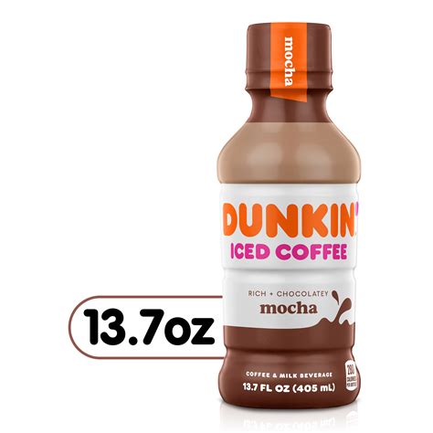 Dunkin Donuts Mocha Iced Coffee 137 Oz Bottles 12 Pack 233 B
