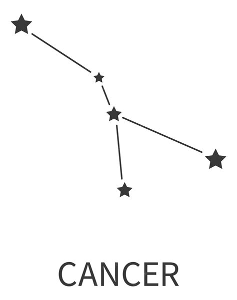 Premium Vector Cancer Constellation Symbol Space Star Zodiac Sign