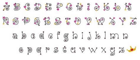 Girly Alphabet Font By Great Notions Home Format Fonts On