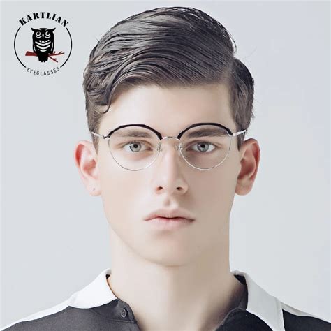 Kartlian Eyebrow Glasses Optical Frame Eyeglasses Men Women Eyewear Lens Prescription Lenses