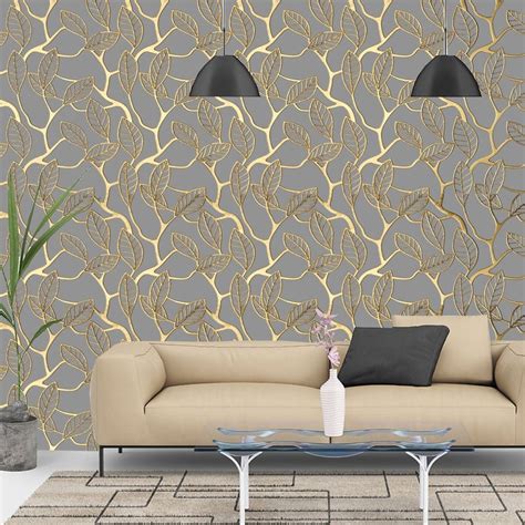 Vintage 3d Gold And Grey Lattice Wallpaper Self Adhesive Etsy Flowers