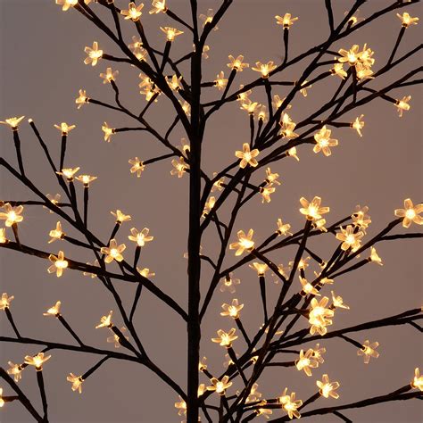 Goplus Cherry Blossom Lighted Tree Led Floor Lamp Warm White For