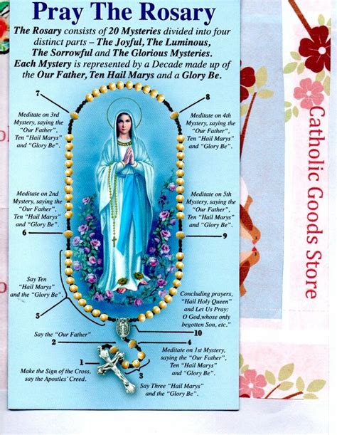 Rosarium, in the sense of crown of roses or garland of roses), usually in the form of the dominican rosary, is a type of prayer used. Pray the Rosary Pamphlet Includes All 4 Mysteries | eBay