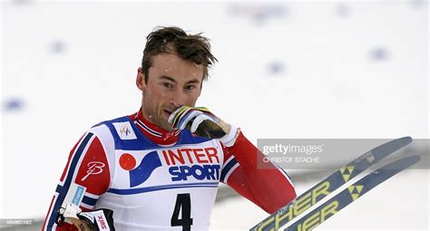 Norways Petter Northug Jr Reacts After Winning The Mens 50km Cross