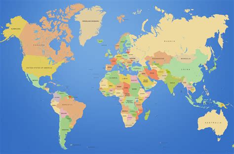 خريطة العالم بالتفصيل