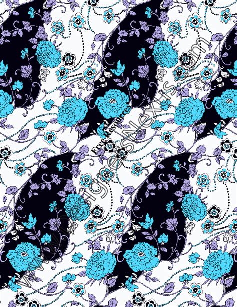 Seamless Fabric Pattern Swatch V16 Floral Print Designers Nexus