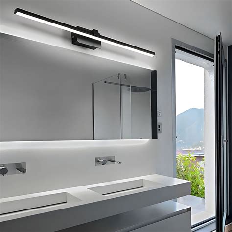 Contemporary Led Vanity Lighting White Slim Linear Wall Sconce With