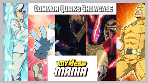 All Common Quirk Showcase My Hero Mania Youtube