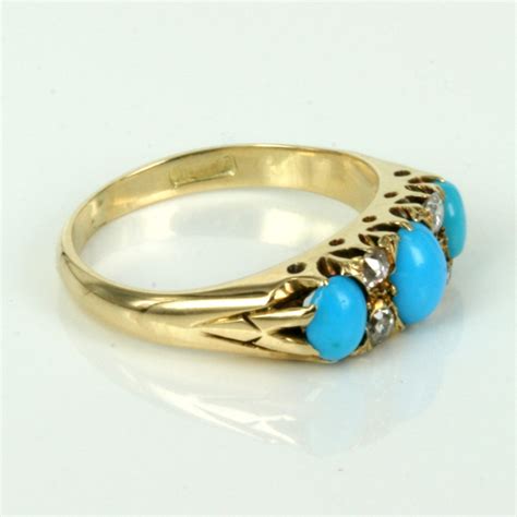 Buy Ct Antique Turquoise And Diamond Ring Sold Items Sold Rings