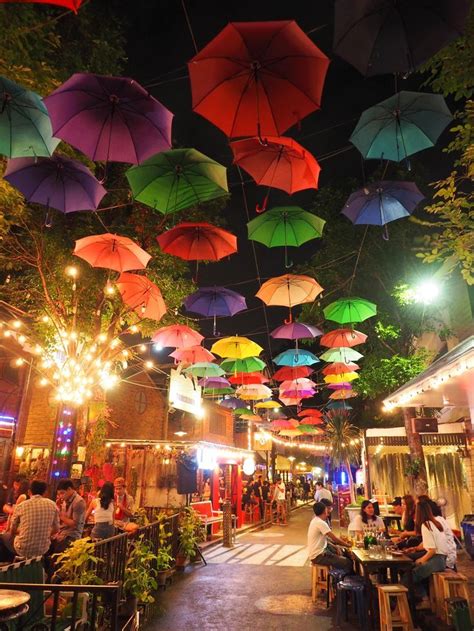 Colourful Hanging Umbrellas In Chiang Mai The Harbour Thailand Watch Our Video With These