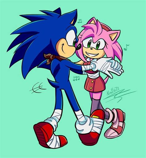 Sonic And Amy Sonic Boom Hedgehog Art Sonic The Hedgehog Sonamy