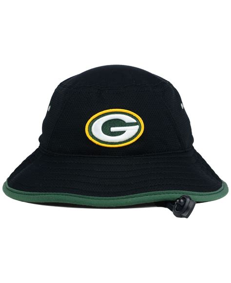 Ktz Green Bay Packers Training Bucket Hat In Black For Men Lyst