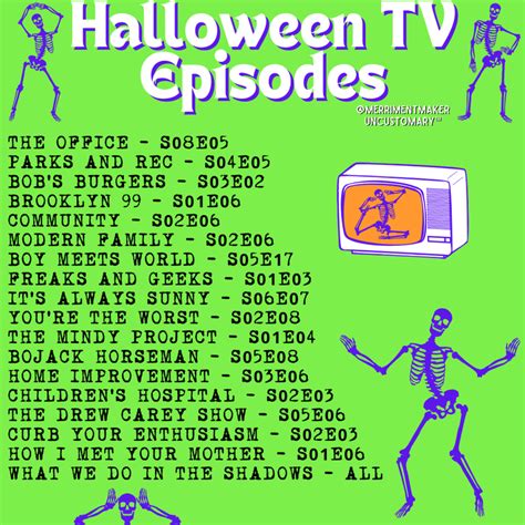 Record Of 77 Halloween Tv Episodes Happily Evermindset