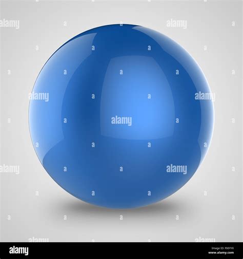 Glossy Blue Sphere With Reflection As Concept Stock Photo Alamy