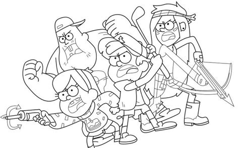 Mabel Con Waddles Coloring Pages Gravity Falls Coloring Pages