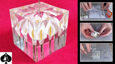 So i thought i'd do a. Calla Lilies Photo Holder Paperweight Cube | Foam Flowers ...