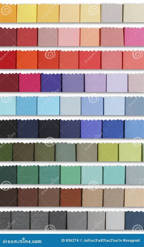 Colour Samples Palette Of Fabric Stock Photo Image 836274