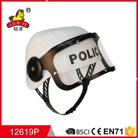 Toy Helmet Factory Plastic Explosion Proof Police Helmet With Led Light