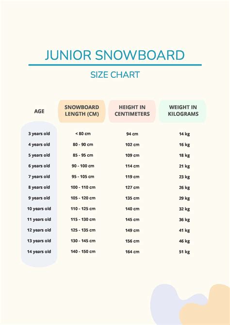 Childrens Snowboard Boot Size Chart In Pdf Download