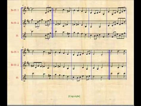 Written for solo instrument (flute). Wedding March (from Midsummer Nights Dream) trio sheet ...