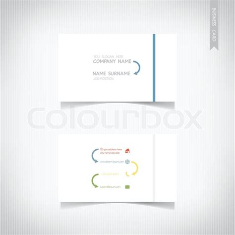 business card template set vector stock vector colourbox