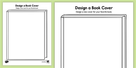 Design A Book Cover Activity Teacher Made
