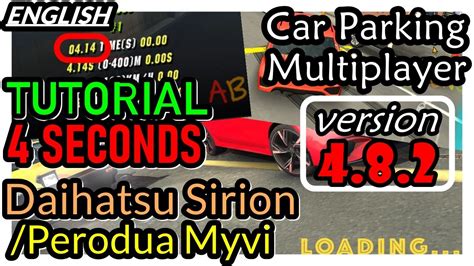 4 SECONDS Daihatsu Sirion Myvi FULL TUTORIAL FFA Car Parking