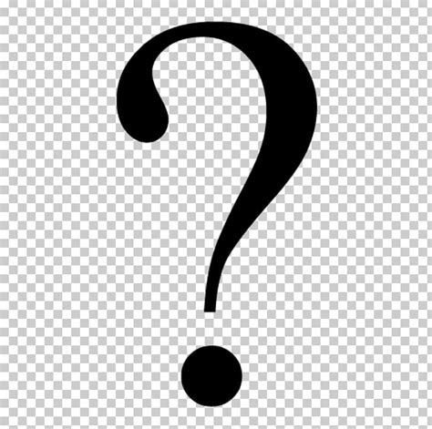 Question Mark Png Clipart At Sign Black And White Body