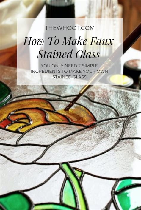 How To Make Faux Stained Glass Using 2 Ingredients The Whoot