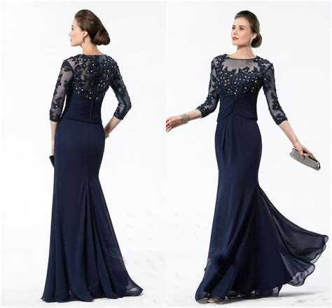 Dark Navy Blue Plus Size Mother Of The Bride Dresses Sexy